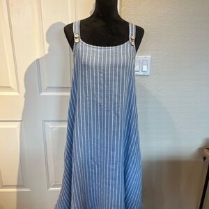 Vasna Italy 100% Linen Apron Dress